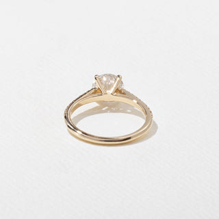 Emerald Pave Engagement Ring – 1 CT Lab Grown Diamond