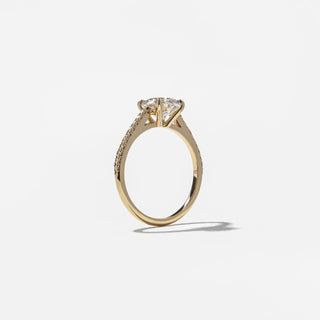Emerald Pave Engagement Ring – 1 CT Lab Grown Diamond