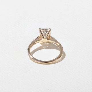 Emerald Pave Engagement Ring – 1 CT Lab Grown Diamond
