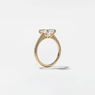 Emerald Pave Engagement Ring – 1 CT Lab Grown Diamond