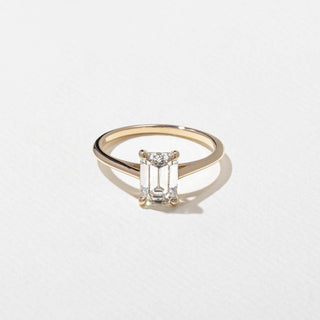 Emerald Pave Engagement Ring – 1 CT Lab Grown Diamond