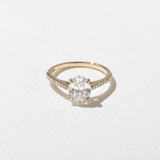 Emerald Pave Engagement Ring – 1 CT Lab Grown Diamond