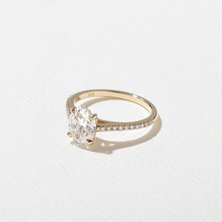 Emerald Pave Engagement Ring – 1 CT Lab Grown Diamond