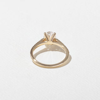 Emerald Pave Engagement Ring – 1 CT Lab Grown Diamond