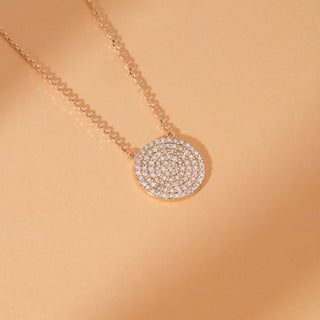 1.0 CT Round Bezel Solitaire Lab Grown Diamond Necklace