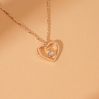 1.0 CT Round Bezel Solitaire Lab Grown Diamond Necklace