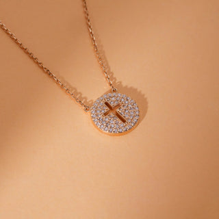 1.0 CT Round Bezel Solitaire Lab Grown Diamond Necklace