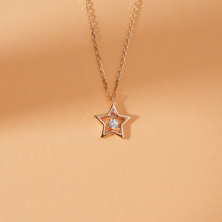 1.0 CT Round Bezel Solitaire Lab Grown Diamond Necklace