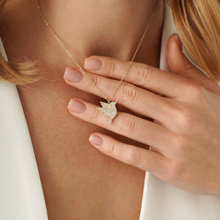 1.0 CT Round Bezel Solitaire Lab Grown Diamond Necklace