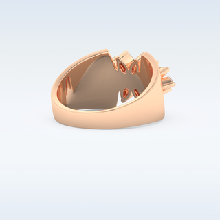 Beautiful Floral Cluster Wedding Band with 0.50 CT Marquise Cut Moissanite