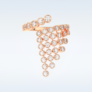 Beautiful Open & Bezel Wedding Band with 0.34 CT Round Cut Moissanite