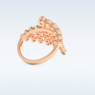 Beautiful Open & Bezel Wedding Band with 0.34 CT Round Cut Moissanite