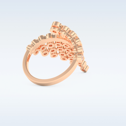 Beautiful Open & Bezel Wedding Band with 0.34 CT Round Cut Moissanite