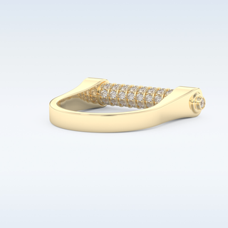 Beautiful Wedding Band with 0.61 CT Round Cut Moissanite