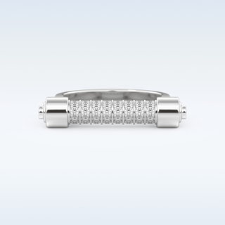 Beautiful Wedding Band with 0.61 CT Round Cut Moissanite