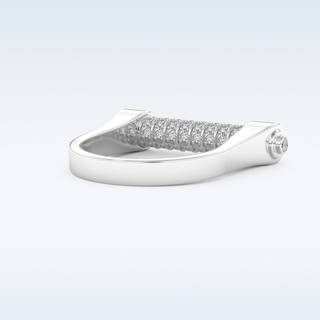 Beautiful Wedding Band with 0.61 CT Round Cut Moissanite