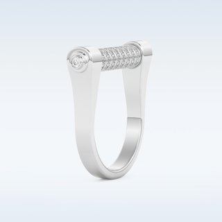 Beautiful Wedding Band with 0.61 CT Round Cut Moissanite