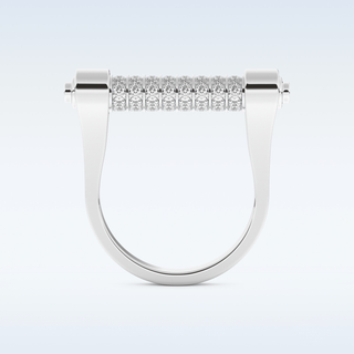 Beautiful Wedding Band with 0.61 CT Round Cut Moissanite