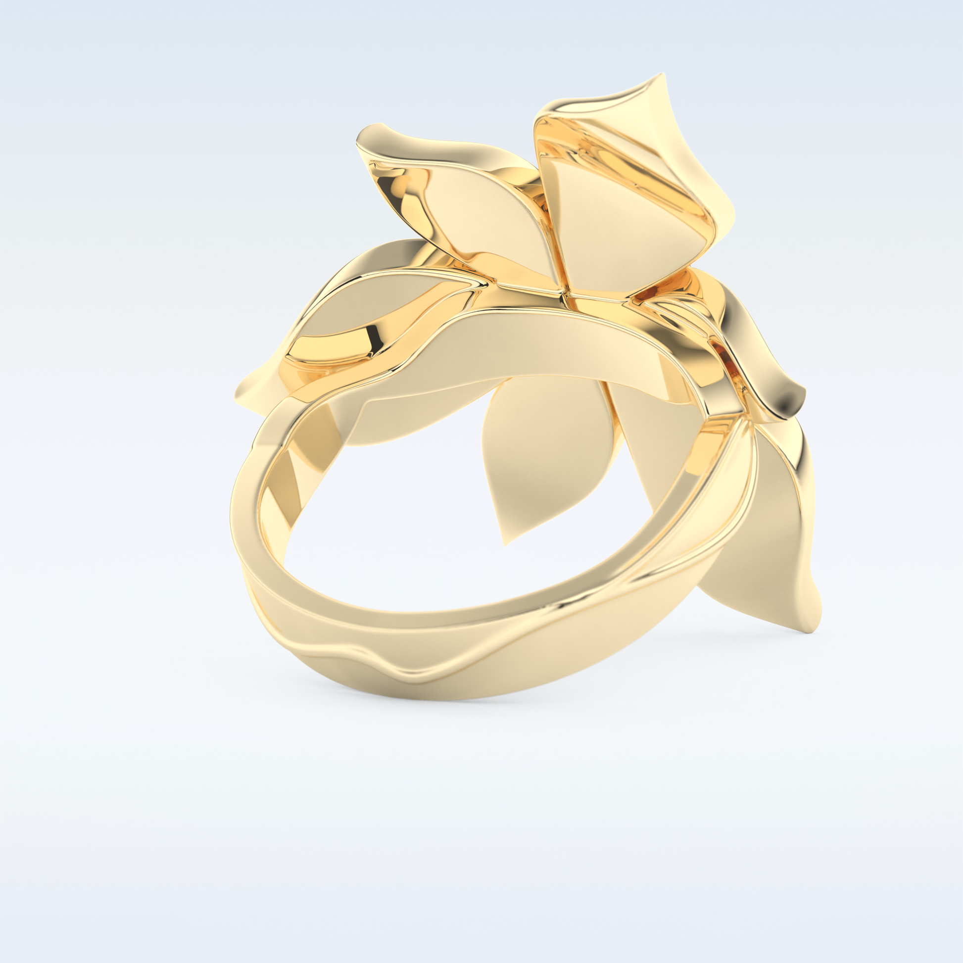 1.01 CT Floral Style Engagement Ring Featuring Round Moissanite