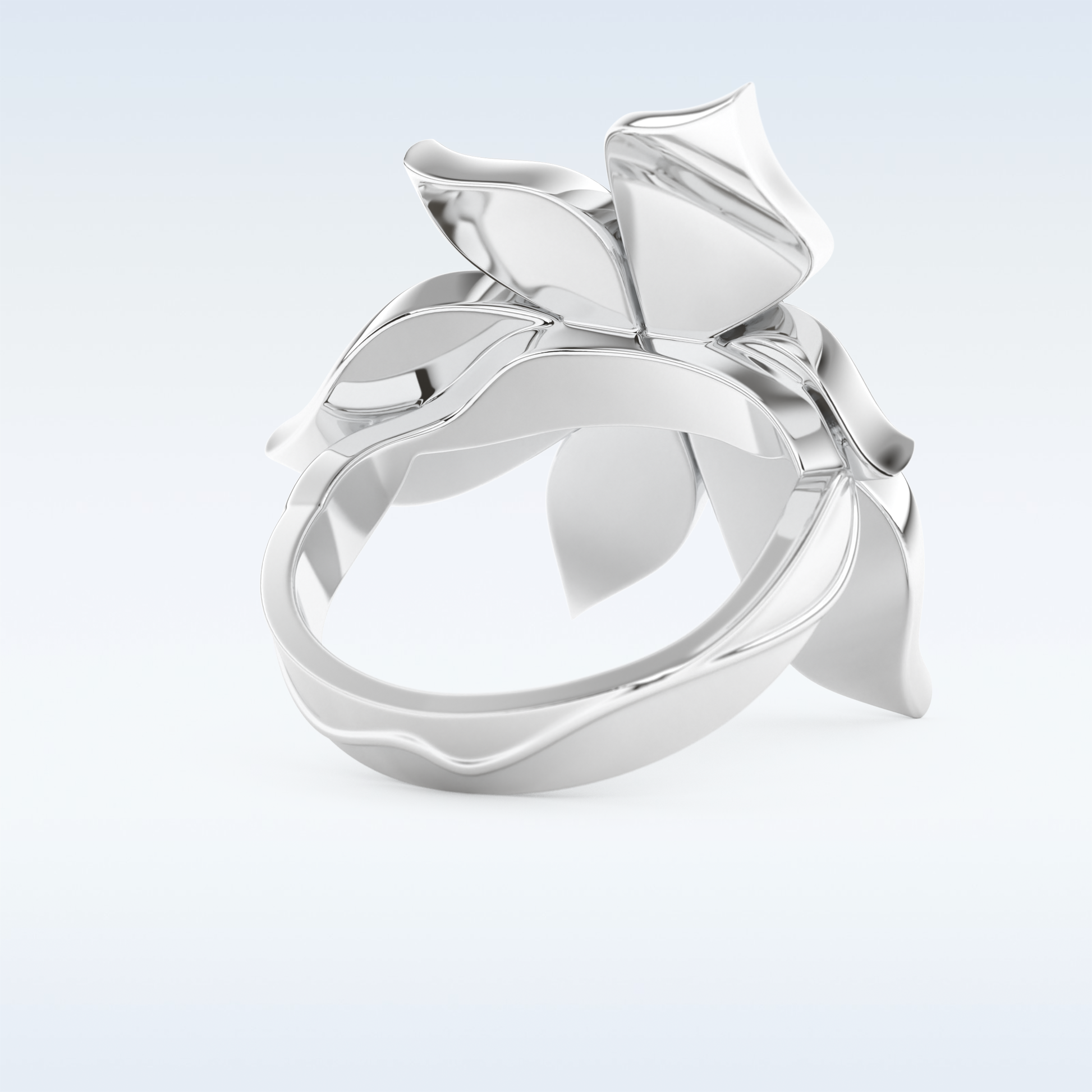 1.01 CT Floral Style Engagement Ring Featuring Round Moissanite