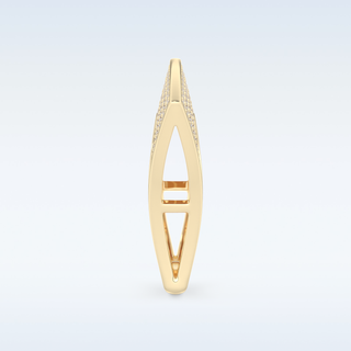 Geometric Pave Wedding Band with 1.75 CT Round Cut Moissanite