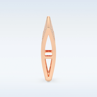 Geometric Pave Wedding Band with 1.75 CT Round Cut Moissanite