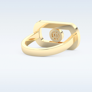 0.11 CT Floating Halo Engagement Ring Featuring Round Moissanite