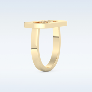 0.11 CT Floating Halo Engagement Ring Featuring Round Moissanite