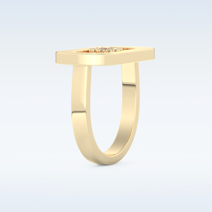 0.11 CT Floating Halo Engagement Ring Featuring Round Moissanite