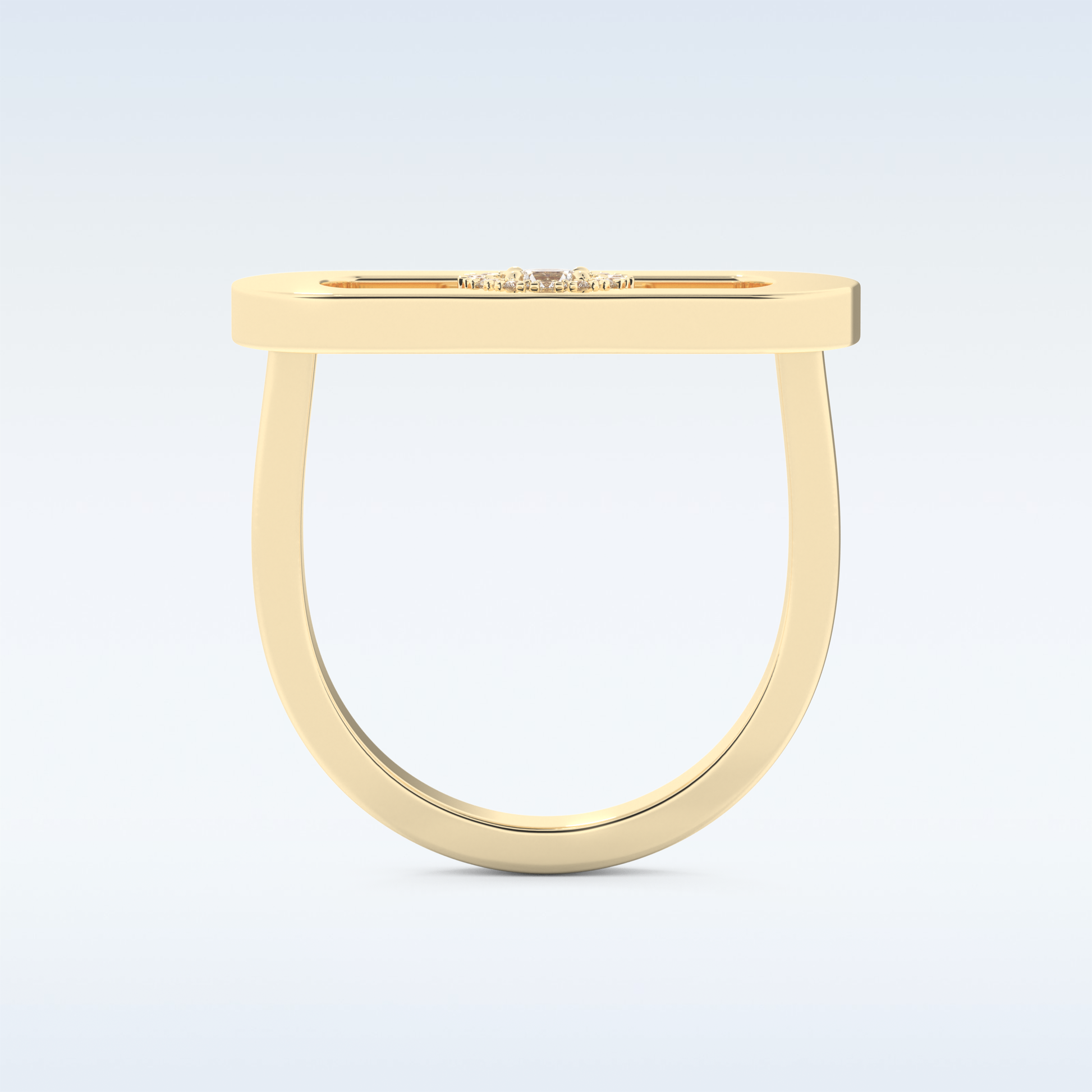 0.11 CT Floating Halo Engagement Ring Featuring Round Moissanite