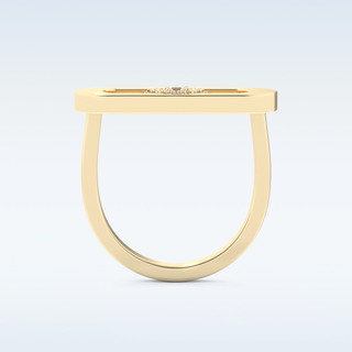 0.11 CT Floating Halo Engagement Ring Featuring Round Moissanite