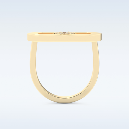 0.11 CT Floating Halo Engagement Ring Featuring Round Moissanite