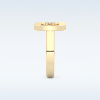 0.11 CT Floating Halo Engagement Ring Featuring Round Moissanite