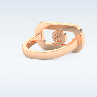 0.11 CT Floating Halo Engagement Ring Featuring Round Moissanite