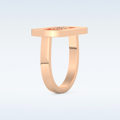 0.11 CT Floating Halo Engagement Ring Featuring Round Moissanite