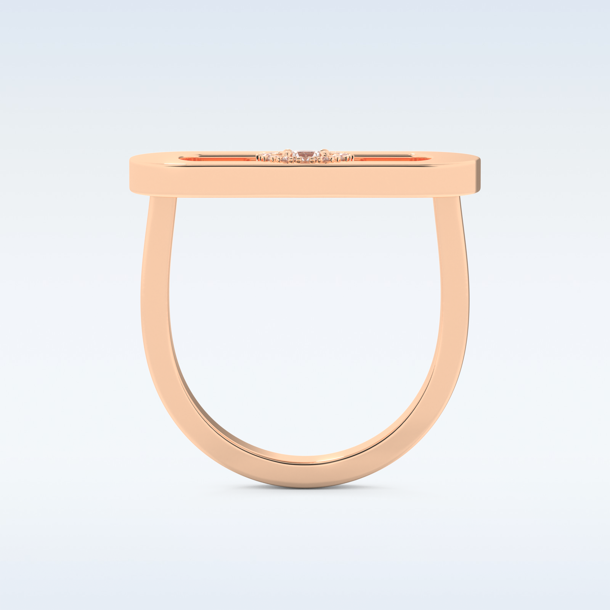 0.11 CT Floating Halo Engagement Ring Featuring Round Moissanite