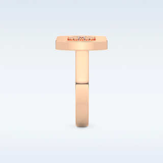 0.11 CT Floating Halo Engagement Ring Featuring Round Moissanite