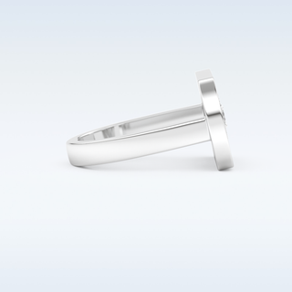 0.11 CT Floating Halo Engagement Ring Featuring Round Moissanite