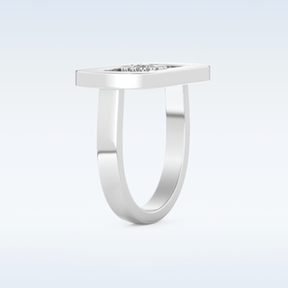 0.11 CT Floating Halo Engagement Ring Featuring Round Moissanite