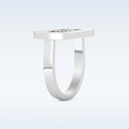 0.11 CT Floating Halo Engagement Ring Featuring Round Moissanite