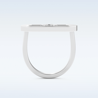 0.11 CT Floating Halo Engagement Ring Featuring Round Moissanite