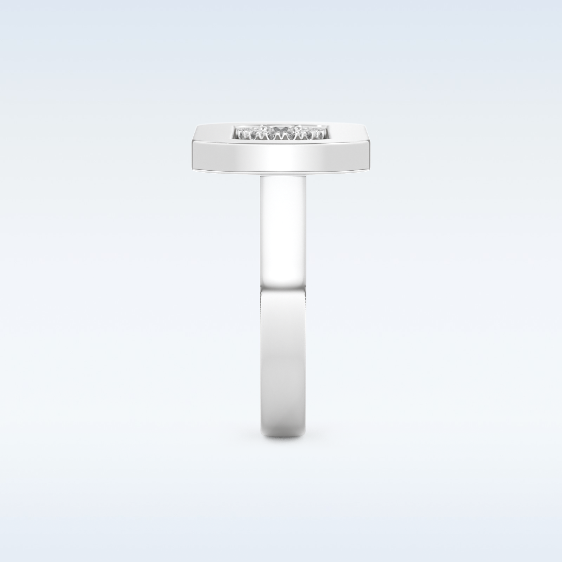 0.11 CT Floating Halo Engagement Ring Featuring Round Moissanite