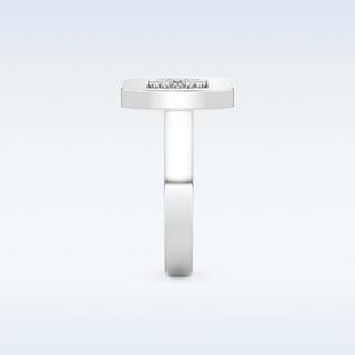 0.11 CT Floating Halo Engagement Ring Featuring Round Moissanite