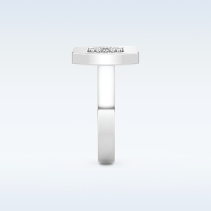 0.11 CT Floating Halo Engagement Ring Featuring Round Moissanite