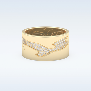 Stunning Wedding Band with 0.55 CT Round Cut Moissanite