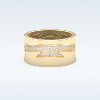 Stunning Wedding Band with 0.55 CT Round Cut Moissanite