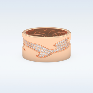 Stunning Wedding Band with 0.55 CT Round Cut Moissanite