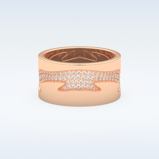 Stunning Wedding Band with 0.55 CT Round Cut Moissanite