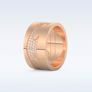 Stunning Wedding Band with 0.55 CT Round Cut Moissanite