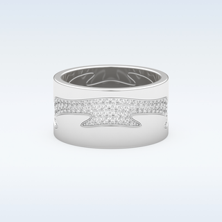 Stunning Wedding Band with 0.55 CT Round Cut Moissanite